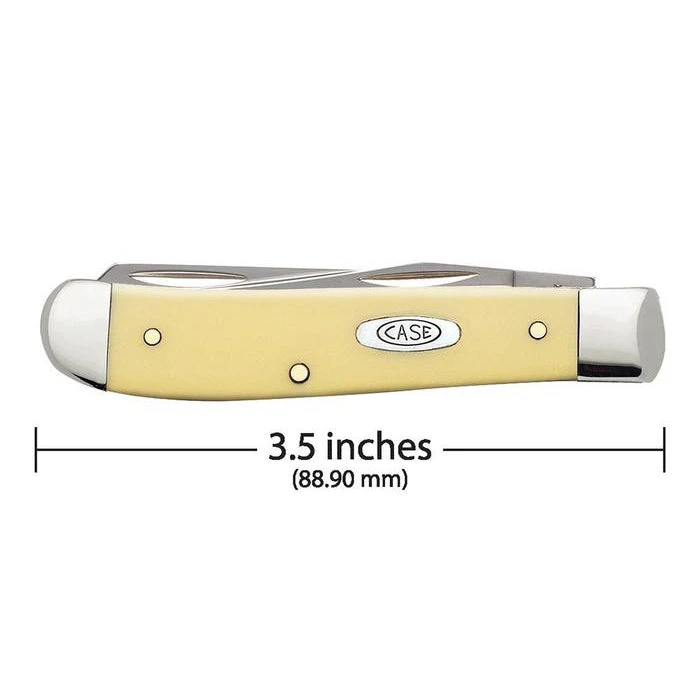 W.R. Case & Sons Cutlery Co. Yellow Synthetic Chrome Vandium Mini Trapper 4 W.R. Case & Sons Cutlery Co. Yellow Synthetic Chrome Vandium Mini Trapper - Image 2