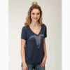 Roper Women's Navy Aztec Steer Head Tee -Weaver Leather Cowboy Store 0303905136067a