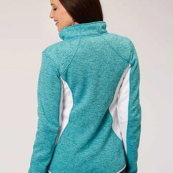 Turquoise/White Fleece Jacket 4 Turquoise/White Fleece Jacket - Image 2