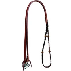 Oxbow Leather Barrel Rein With Rawhide Knots