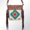 American Darling Tri Colored Blanket & Tooled Leather Purse 1 American Darling Tri Colored Blanket & Tooled Leather Purse -Weaver Leather Cowboy Store 116228 E