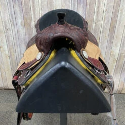Shiloh Youth Saddle With Floral Tooling And Black Felt Seat, 12 Inch Seat -Weaver Leather Cowboy Store 119912 1