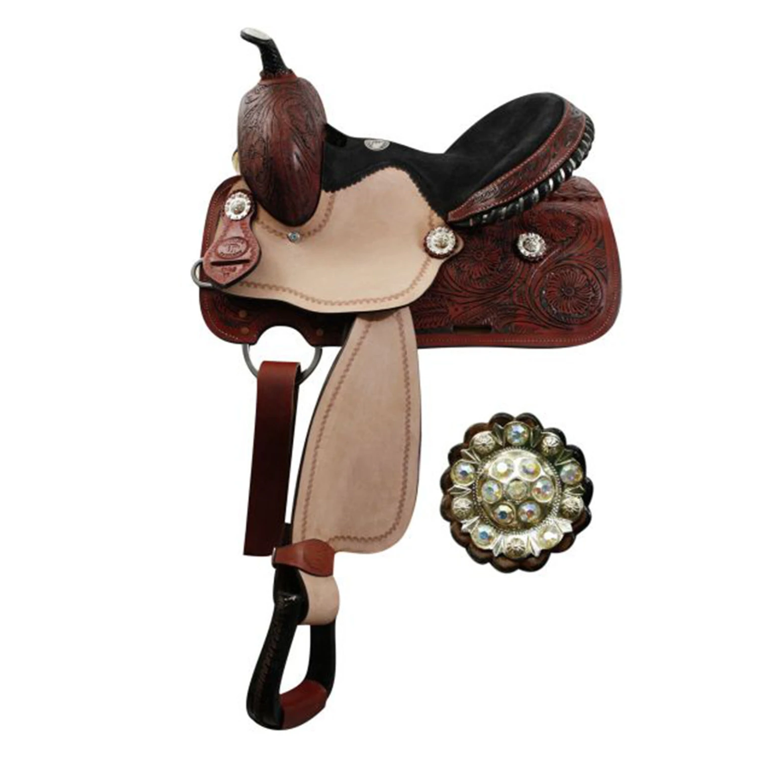 Double T 13 Inch Youth Barrel Saddle 3 Double T 13 Inch Youth Barrel Saddle