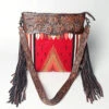 American Darling Conceal Carry Red Blanket Floral Tooled Bag -Weaver Leather Cowboy Store 120066 E