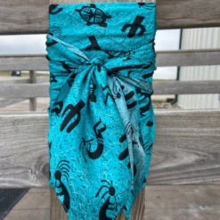 Turquoise Kokopelli Wild Rag
