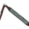 Shiloh Teal/White/Black/Gold Beaded Breast Collar -Weaver Leather Cowboy Store 14036 1 2breastcollar