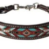 Shiloh Teal, Brown And White Beaded Wither Strap -Weaver Leather Cowboy Store 14037 1 2wither