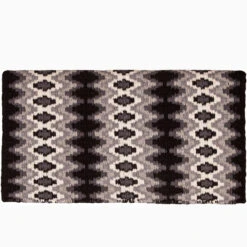 Mustang Black And White Mohair Woven Blanket