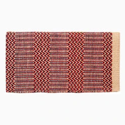 Mustang Red And Tan Double Weave Saddle Blanket