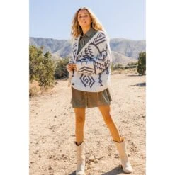Geometric Pattern Open Sweater Cardigan -Weaver Leather Cowboy Store 17053364 f6a57ca0 b5a4 4794 a0fe 259fe68b52e4 1