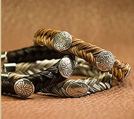 Horse Hair Concho Bracelet 4 Horse Hair Concho Bracelet - Image 2