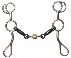 Showman 3 Piece Snaffle Dog Bone Bit