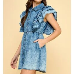 Denim Ruffle Accented Dress -Weaver Leather Cowboy Store 18536675 262d49d3 961f 4c0f 87ac 78f1cde9c24f 1