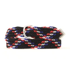 Blue Navy Red Web Belt