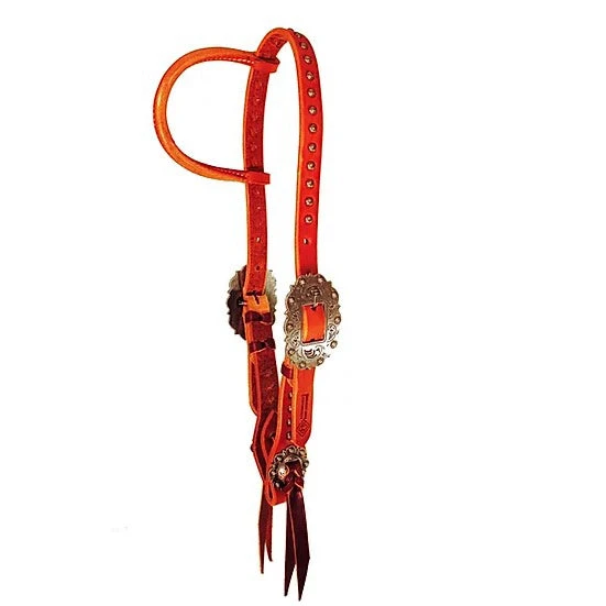 Performance Pony Russet One Ear W/ J.W. Buckles, Berry Conchos & Spots 3 Performance Pony Russet One Ear W/ J.W. Buckles, Berry Conchos & Spots