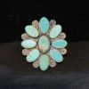 Large Turquoise Floral Ring -Weaver Leather Cowboy Store 20200810 155942