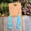 Natural Turquoise Slab Earrings -Weaver Leather Cowboy Store 20220125 140631