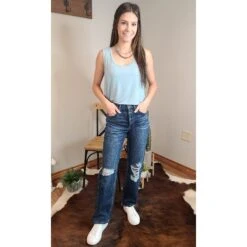 KanCan High Rise Dark Wash 90's Boy Friend Jean