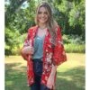 Red Floral Kimono -Weaver Leather Cowboy Store 20220810 110019