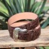 Tanner Mark Brown Floral Tooled Belt -Weaver Leather Cowboy Store 20230320 131356