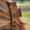 McIntire Saddlery Tan Tooled Leather Clip 2 McIntire Saddlery Tan Tooled Leather Clip -Weaver Leather Cowboy Store 20230329 133005