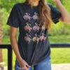 Vintage Black Mineral Wash Bucking Cowgirl Tee -Weaver Leather Cowboy Store 20230412 114730