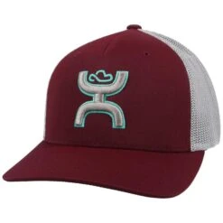 Hooey Mid Profile Maroon/Grey Cap-Hooey Logo