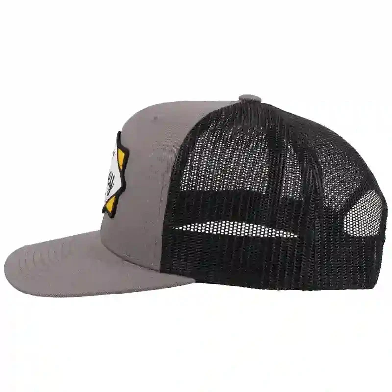 Hooey Mid Profile Grey/Black Cap-Western Original Patch 4 Hooey Mid Profile Grey/Black Cap-Western Original Patch - Image 2