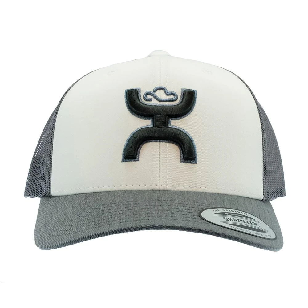 Hooey Sterling White & Grey Cap-Grey Hooey Up Patch 3 Hooey Sterling White & Grey Cap-Grey Hooey Up Patch