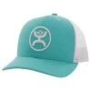 Hooey Mid Profile Teal/White Cap-Hooey Logo -Weaver Leather Cowboy Store 2209T TLWH