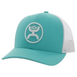 Hooey Mid Profile Teal/White Cap-Hooey Logo