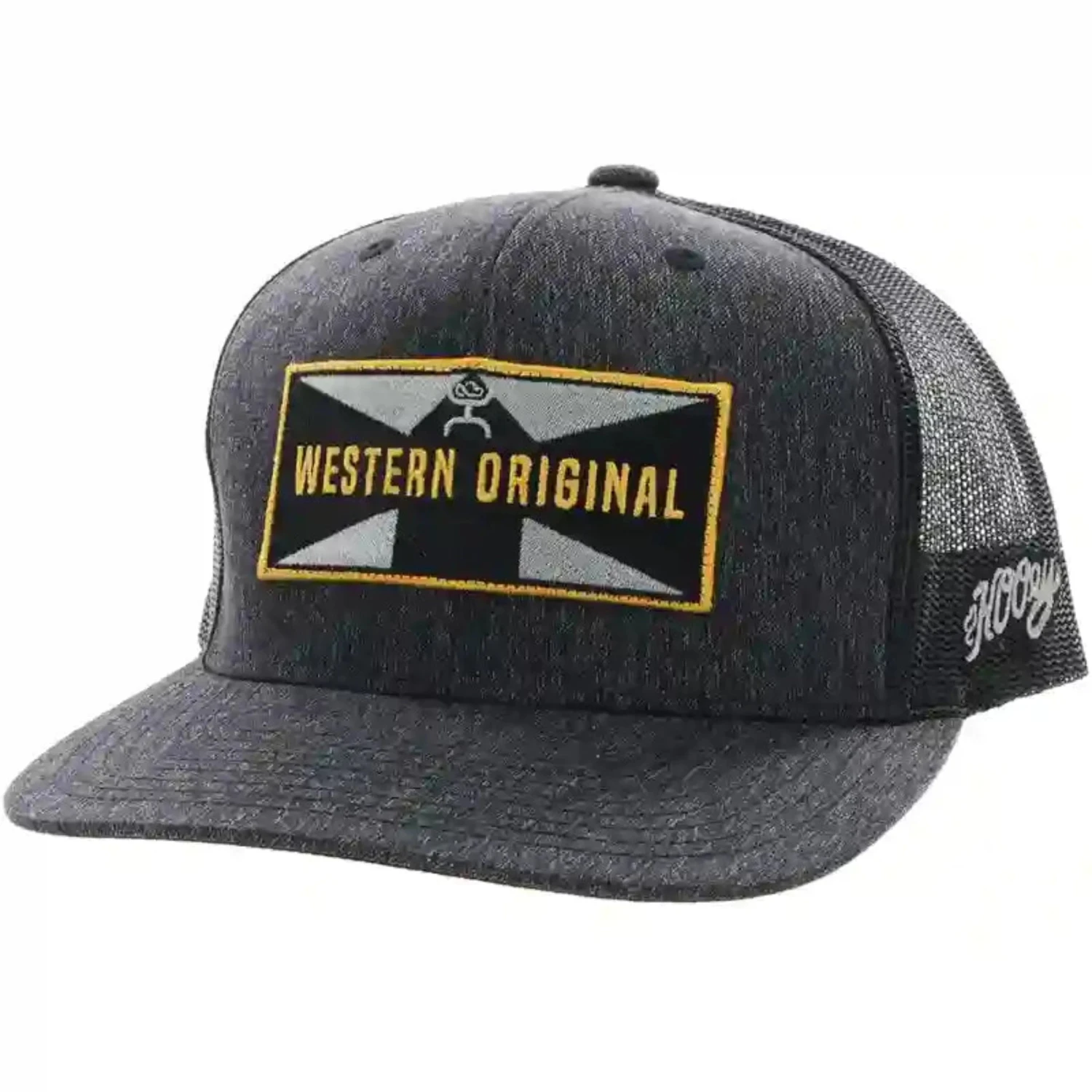 Hooey High Profile Heather Black Cap-Western Original Logo 3 Hooey High Profile Heather Black Cap-Western Original Logo