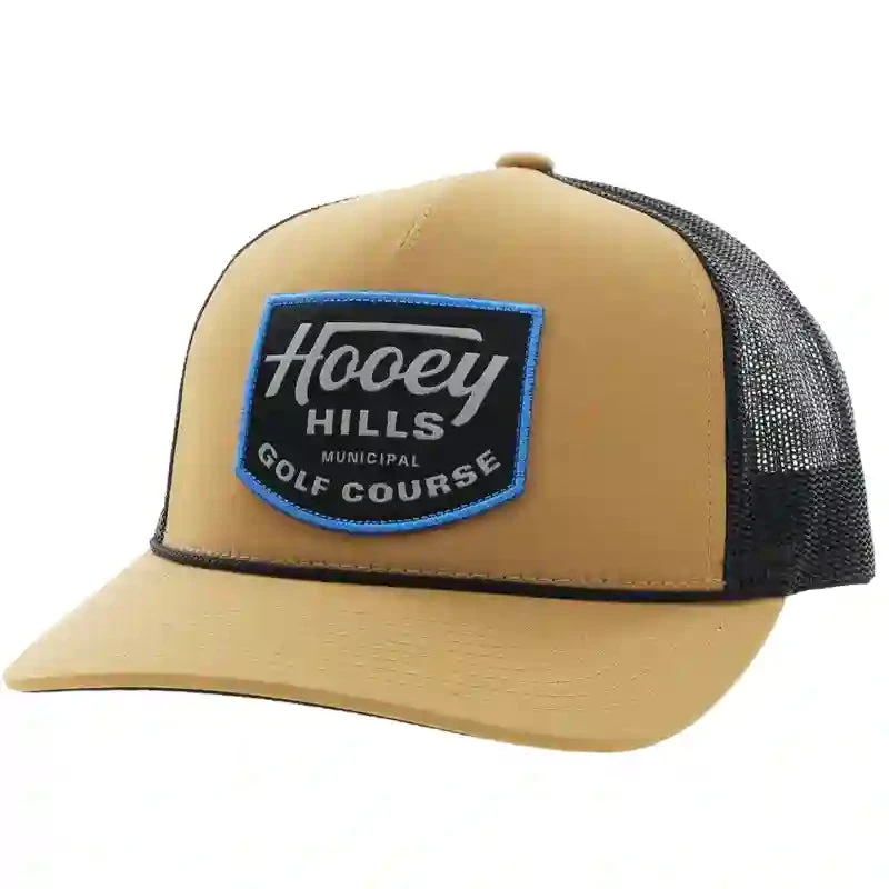 Hooey High Profile Work Tan/Black Cap-Hooey Golf Patch 3 Hooey High Profile Work Tan/Black Cap-Hooey Golf Patch