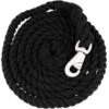3/4″ Cotton Lead With Bull Snap - Black