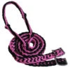 Showman Black And Pink Braided Nylon Barrel Reins -Weaver Leather Cowboy Store 27109 2pkb