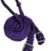 Showman Black And Purple Braided Nylon Barrel Reins -Weaver Leather Cowboy Store 27109 2purbk