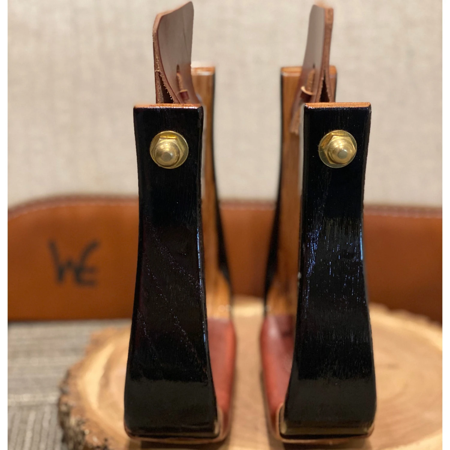 Nettles Stirrups 2" Flatbottom Varnish 4 Nettles Stirrups 2" Flatbottom Varnish - Image 2