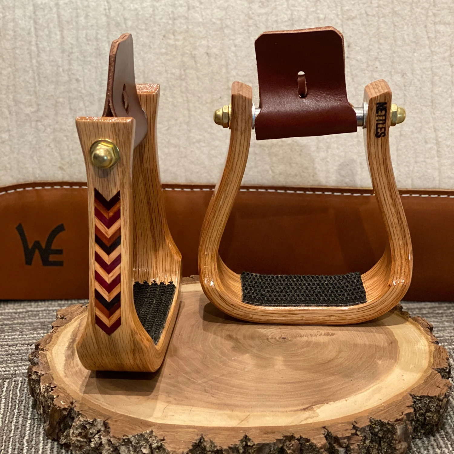 Nettles Stirrups 2" Comanche Inlay 4 Nettles Stirrups 2" Comanche Inlay - Image 2