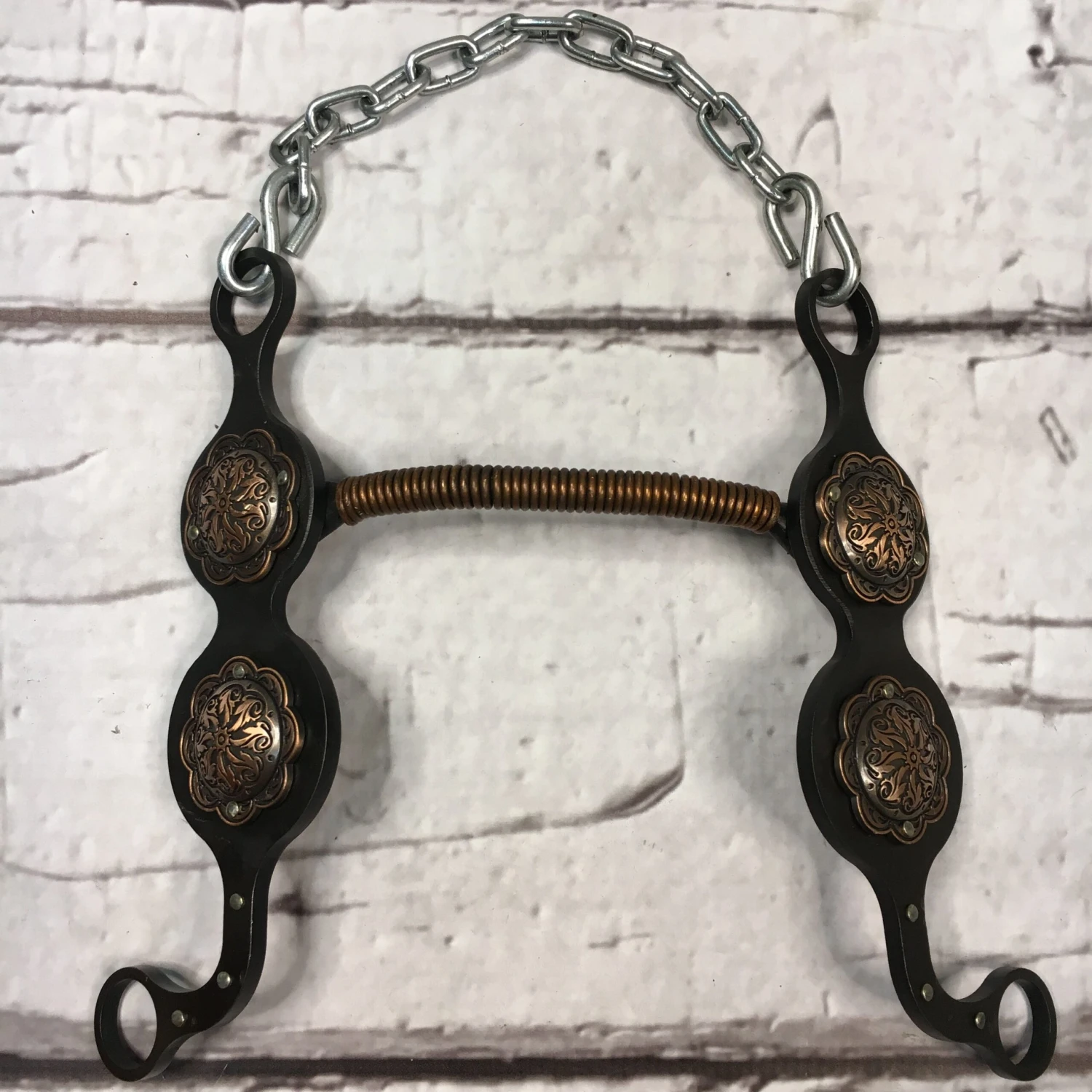 Paul Petska Long Shank Copper Wrapped Bar Mouth Piece Bit 3 Paul Petska Long Shank Copper Wrapped Bar Mouth Piece Bit