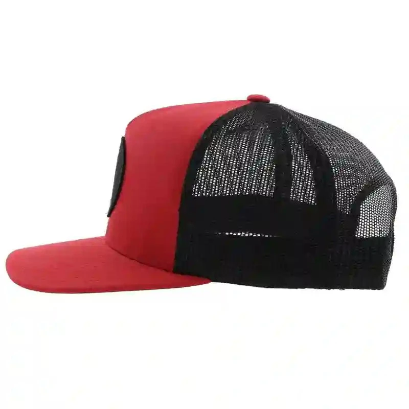 Hooey High Profile Red/Black Cap-Rose Hog Oil Rig Patch 4 Hooey High Profile Red/Black Cap-Rose Hog Oil Rig Patch - Image 2