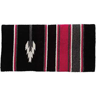Weaver Leather Pink Charcoal And Black Double Weave Acrylic Saddle Blanket 3 Weaver Leather Pink Charcoal And Black Double Weave Acrylic Saddle Blanket