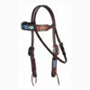 Professional's Choice Blue Beaded Aztec Browband -Weaver Leather Cowboy Store 3P4008D