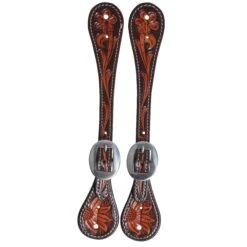 Professional's Choice Chocolate Floral Spur Strap