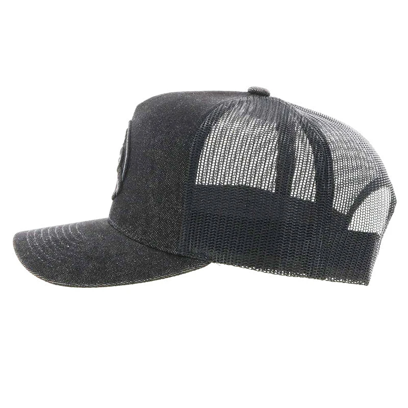 Hooey YOUTH Black Cap-Black Strap Roughy Patch 4 Hooey YOUTH Black Cap-Black Strap Roughy Patch - Image 2