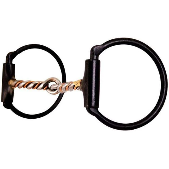 Dutton Bits Twisted Wire W/Copper D-Ring Snaffle 3 Dutton Bits Twisted Wire W/Copper D-Ring Snaffle