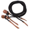 Tough-1 Black Cord Split Reins With Slobber Straps -Weaver Leather Cowboy Store 45 311 2