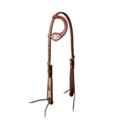 Weaver Leather Chestnut Leather Feather Slip Ear Headstall