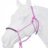 Poly Rope Tied Halter With Crystal Accents - Pink/Black -Weaver Leather Cowboy Store 50 5000 111