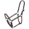 Braided Cord Halter With Crystal Accents - Brown/Tan/Black -Weaver Leather Cowboy Store 50 5025 327