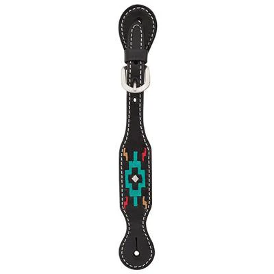 Weaver Leather Black Aztec Spur Straps 3 Weaver Leather Black Aztec Spur Straps